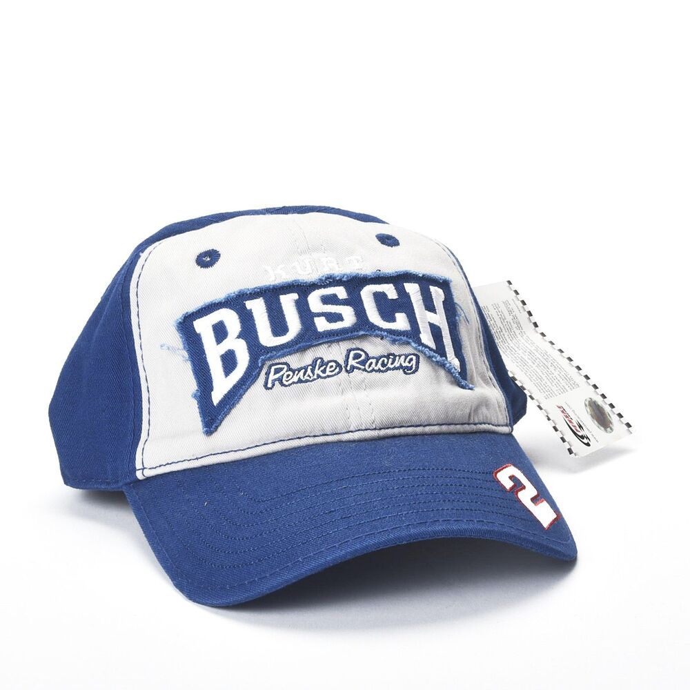 Kurt Busch Penske Racing / Miller Lite Raw Edge Patch Baseball Cap NWT